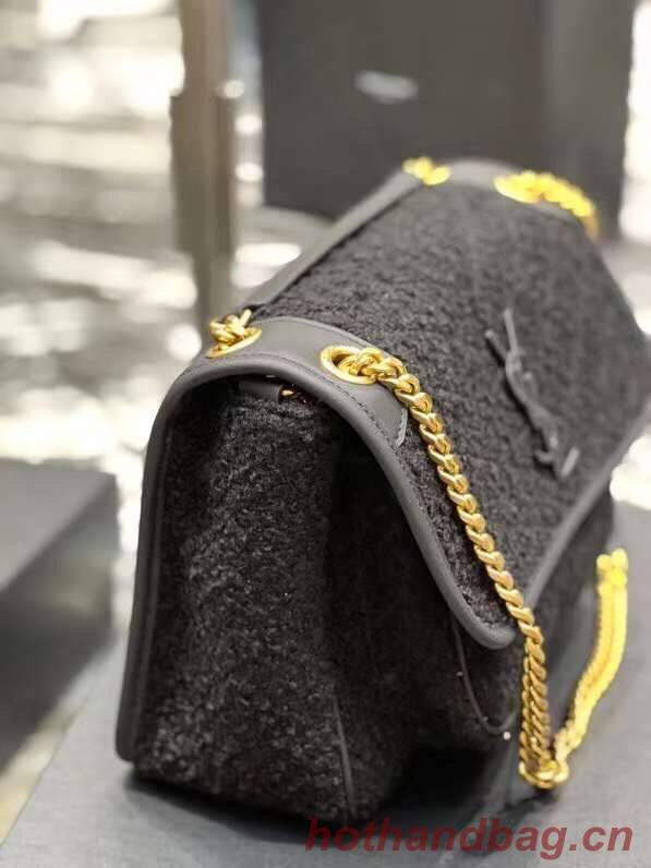 Yves Saint Laurent NIKI MEDIUM IN BOUCLE TWEED AND SMOOTH LEATHER 469013 black Yves Saint Laurent NIKI MEDIUM IN BOUCLE TWEED AND SMOOTH LEATHER 469013 black