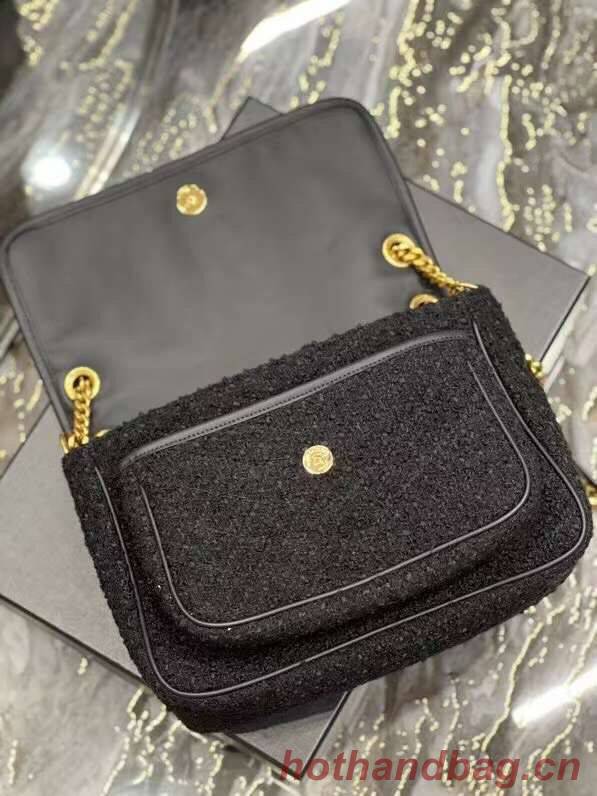 Yves Saint Laurent NIKI MEDIUM IN BOUCLE TWEED AND SMOOTH LEATHER 469013 black Yves Saint Laurent NIKI MEDIUM IN BOUCLE TWEED AND SMOOTH LEATHER 469013 black