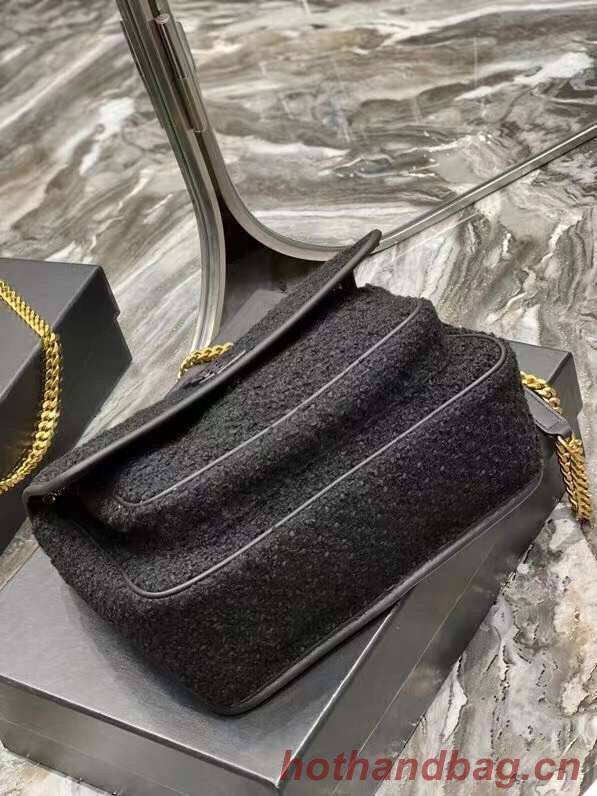 Yves Saint Laurent NIKI MEDIUM IN BOUCLE TWEED AND SMOOTH LEATHER 469013 black Yves Saint Laurent NIKI MEDIUM IN BOUCLE TWEED AND SMOOTH LEATHER 469013 black