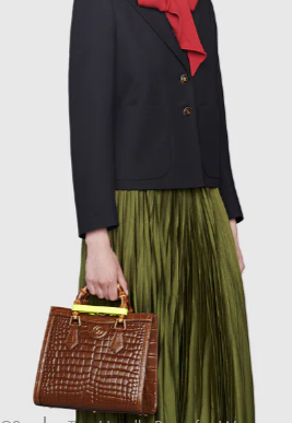 Gucci Diana small crocodile tote bag 660195 Brown Gucci Diana small crocodile tote bag 660195 Brown