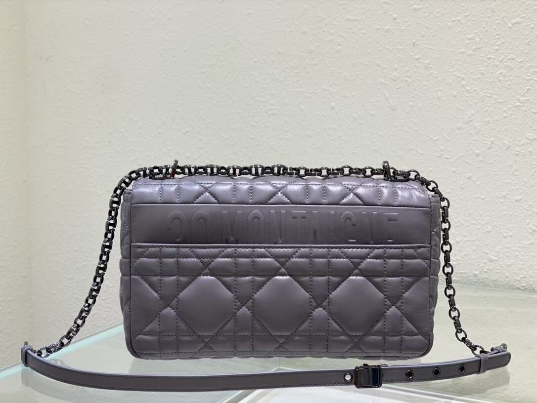 LARGE DIOR CARO BAG Gradient Cannage Lambskin M9243E gray LARGE DIOR CARO BAG Gradient Cannage Lambskin M9243E gray