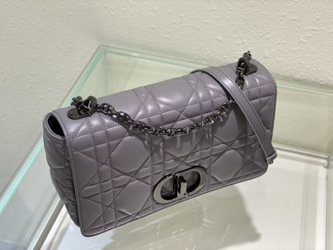 LARGE DIOR CARO BAG Gradient Cannage Lambskin M9243E gray LARGE DIOR CARO BAG Gradient Cannage Lambskin M9243E gray