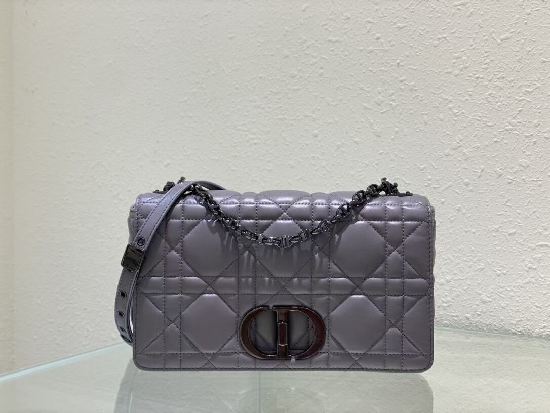 LARGE DIOR CARO BAG Gradient Cannage Lambskin M9243E gray LARGE DIOR CARO BAG Gradient Cannage Lambskin M9243E gray