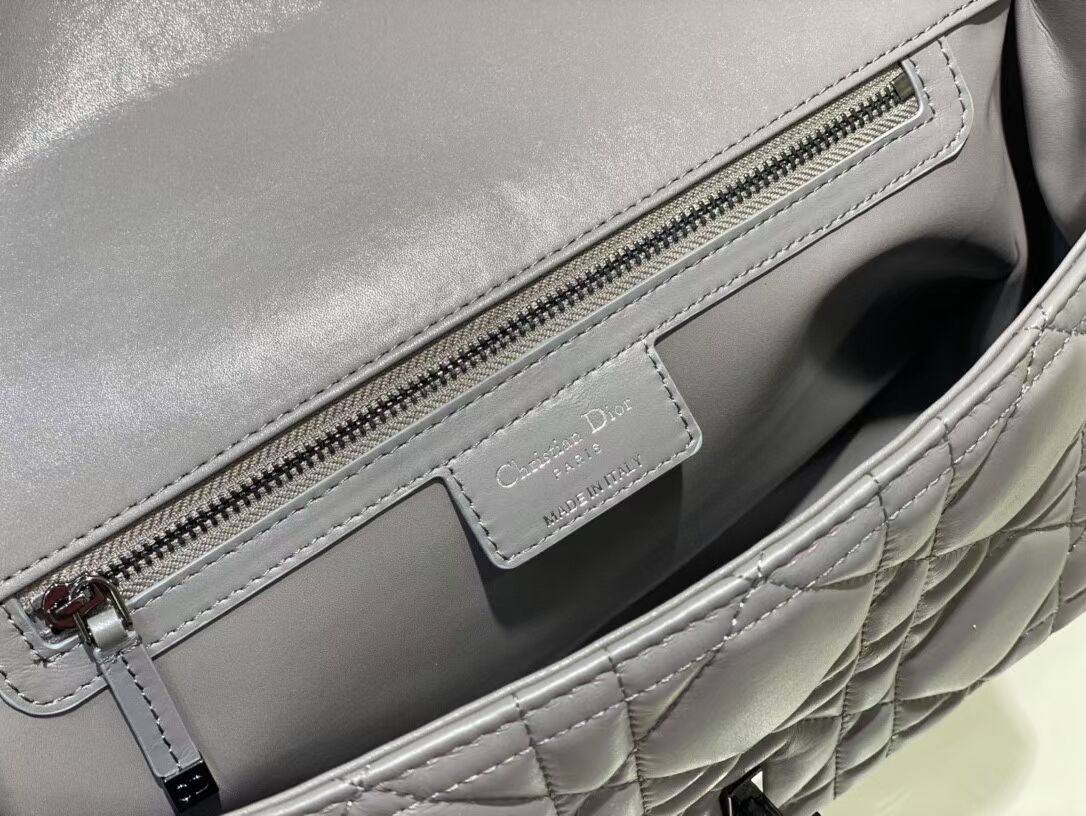 LARGE DIOR CARO BAG Gradient Cannage Lambskin M9243E gray LARGE DIOR CARO BAG Gradient Cannage Lambskin M9243E gray