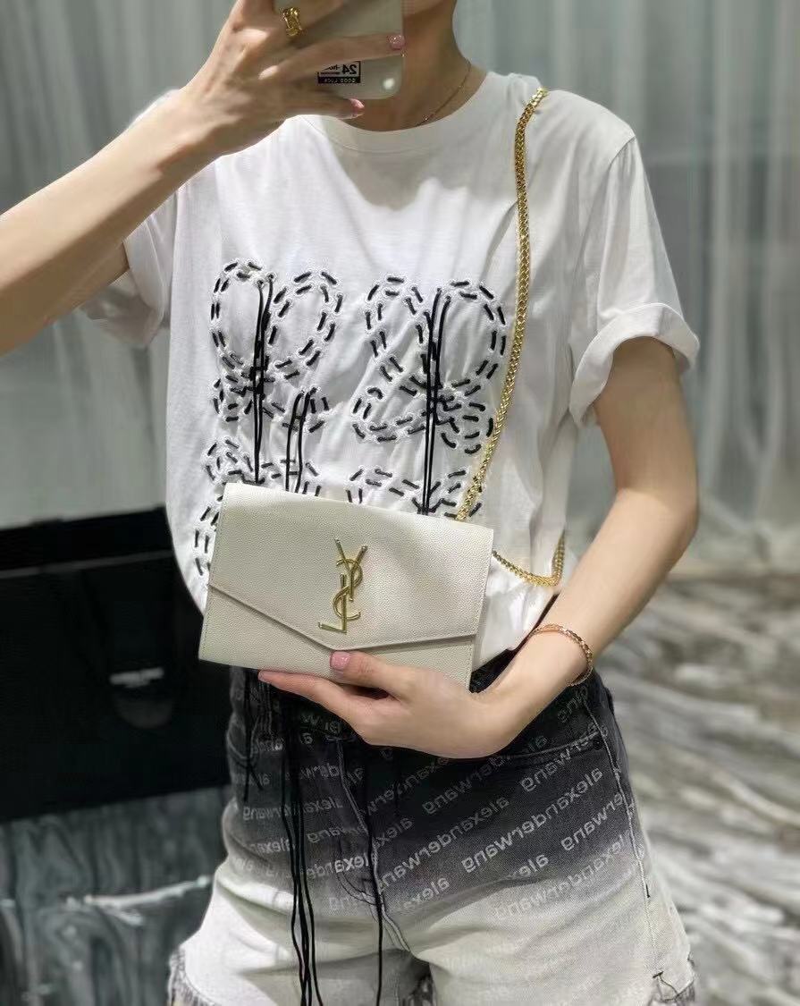 Yves Saint Laurent Calf leather cross-body bag Y707788 white Yves Saint Laurent Calf leather cross-body bag Y707788 white