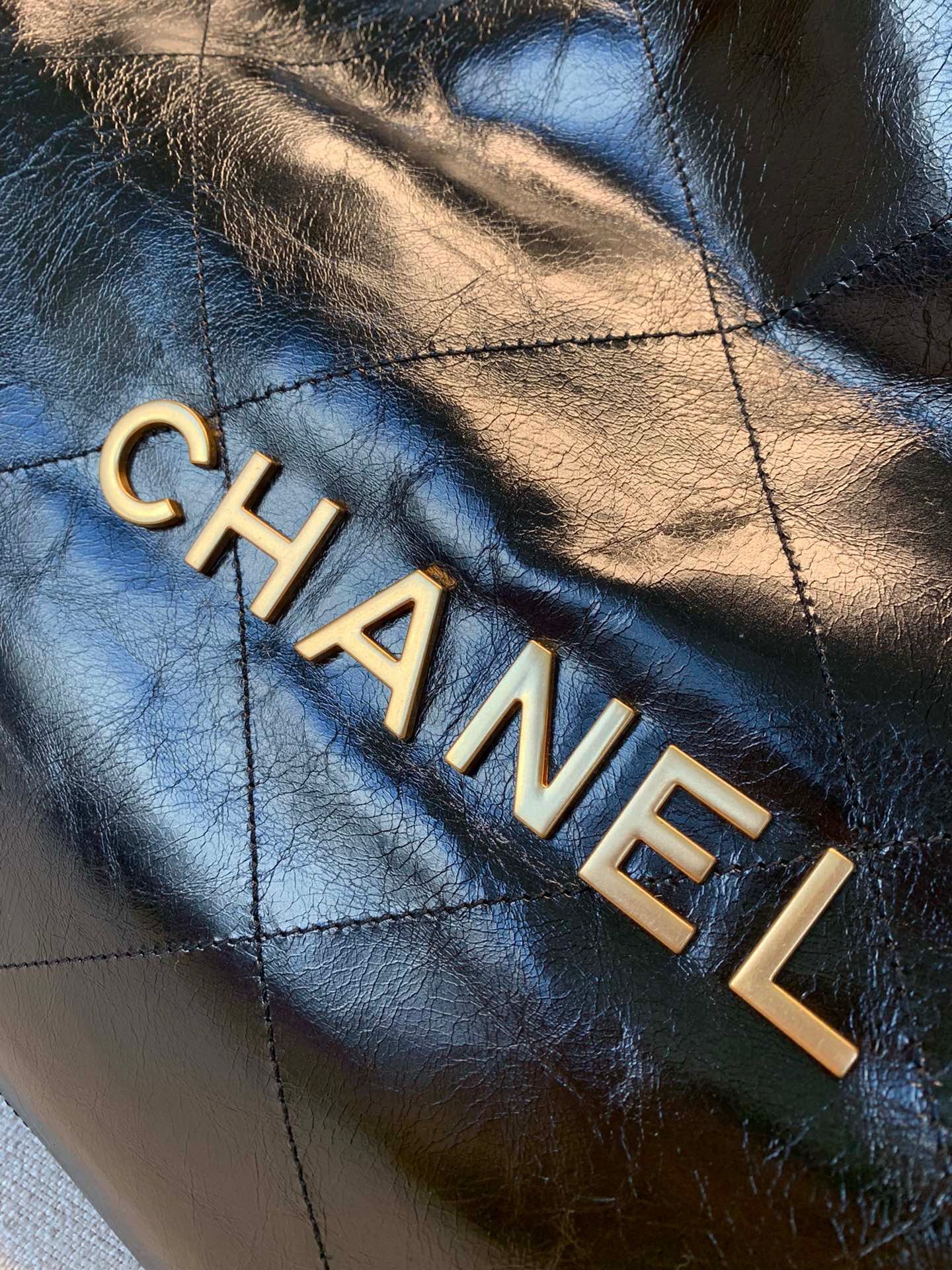 Chanel Original Oil Wax Leather Calfskin Cable Shopping Bag A67088 Black Chanel Original Oil Wax Leather Calfskin Cable Shopping Bag A67088 Black