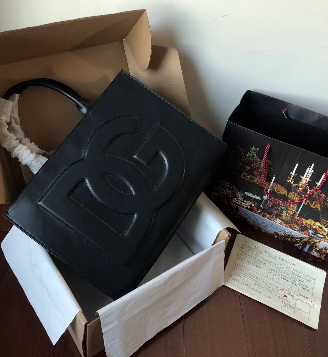 Dolce & Gabbana Origianl Leather Shoulder Bag 3041 black Dolce & Gabbana Origianl Leather Shoulder Bag 3041 black