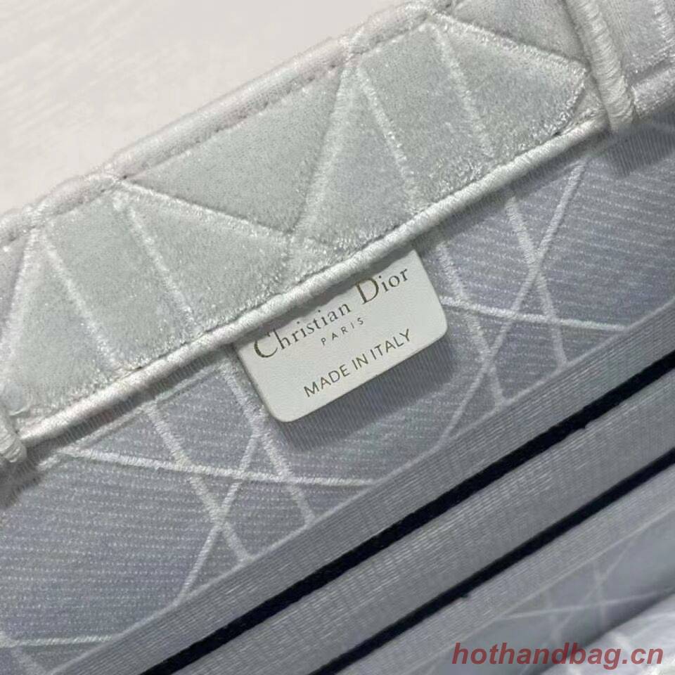 SMALL DIOR BOOK TOTE Velvet C1287-1 white SMALL DIOR BOOK TOTE Velvet C1287-1 white