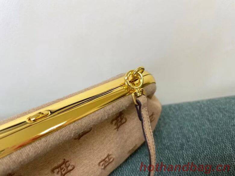 FENDI FIRST SMALL flannel bag with embroidery 8BP129A Beige FENDI FIRST SMALL flannel bag with embroidery 8BP129A Beige