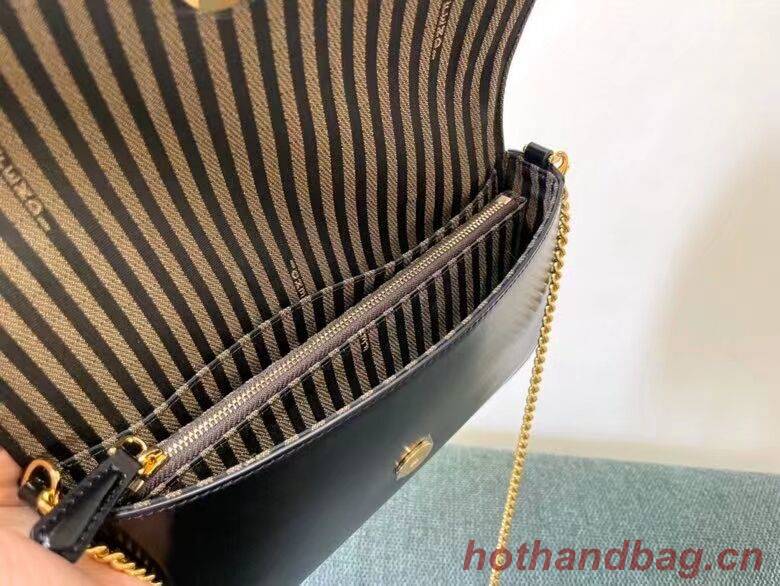 FENDI WALLET ON CHAIN WITH POUCHES leather mini-bag 8BS032 black FENDI WALLET ON CHAIN WITH POUCHES leather mini-bag 8BS032 black
