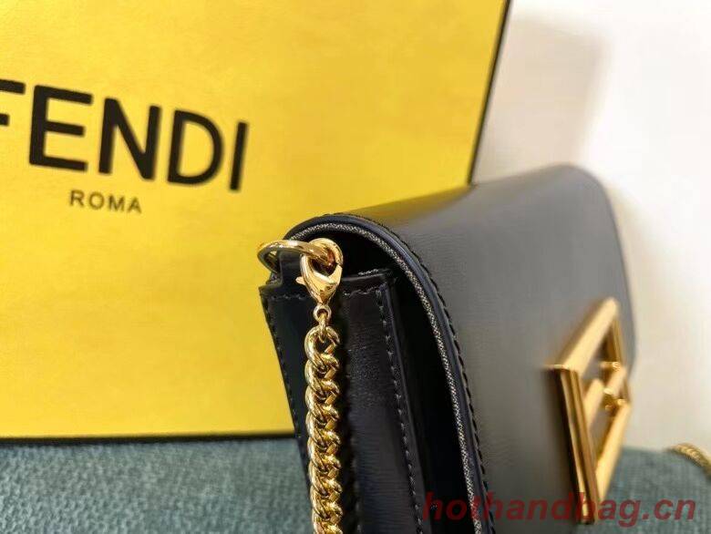FENDI WALLET ON CHAIN WITH POUCHES leather mini-bag 8BS032 black FENDI WALLET ON CHAIN WITH POUCHES leather mini-bag 8BS032 black