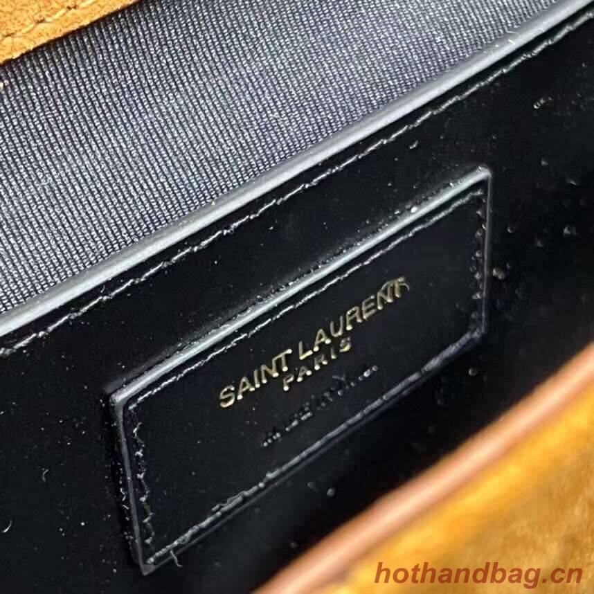 Yves Saint Laurent ENVELOPE SMALL BAG IN SUEDE AND SHEARLING 76361 brown Yves Saint Laurent ENVELOPE SMALL BAG IN SUEDE AND SHEARLING 76361 brown