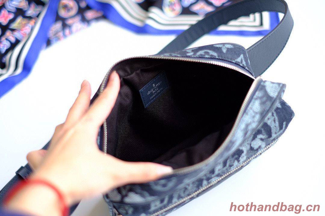 Louis Vuitton SAC OUTDOOR Denim Waist Bag M57281 Black Louis Vuitton SAC OUTDOOR Denim Waist Bag M57281 Black