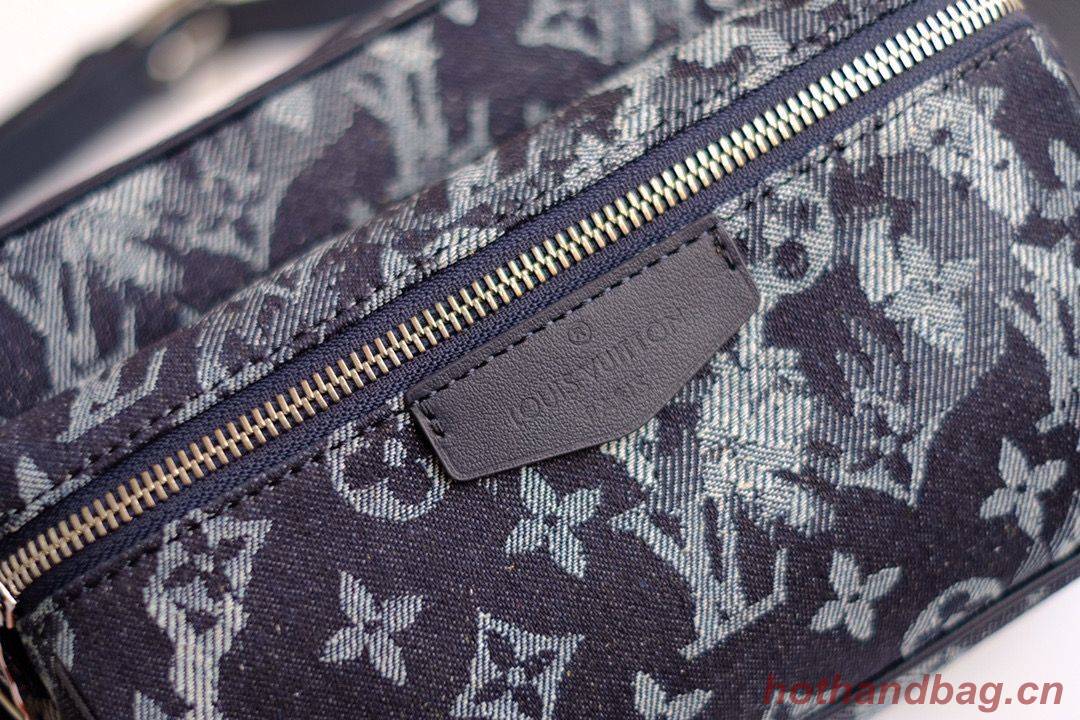 Louis Vuitton SAC OUTDOOR Denim Waist Bag M57281 Black Louis Vuitton SAC OUTDOOR Denim Waist Bag M57281 Black