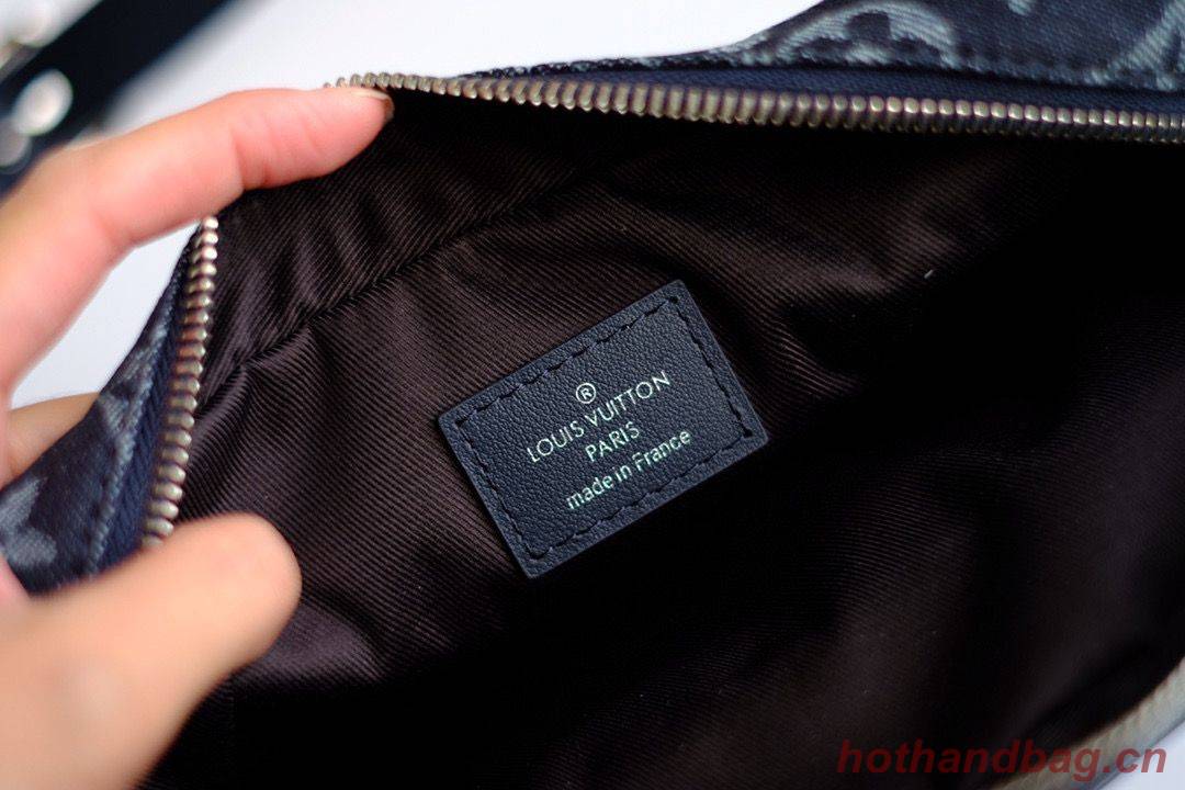 Louis Vuitton SAC OUTDOOR Denim Waist Bag M57281 Black Louis Vuitton SAC OUTDOOR Denim Waist Bag M57281 Black
