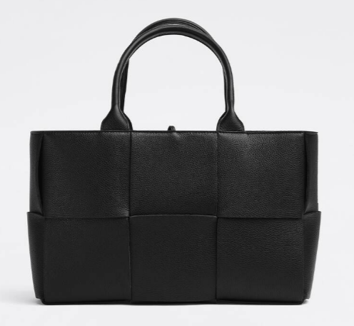 Bottega Veneta ARCO TOTE Small intrecciato grained leather tote bag 652867 black Bottega Veneta ARCO TOTE Small intrecciato grained leather tote bag 652867 black