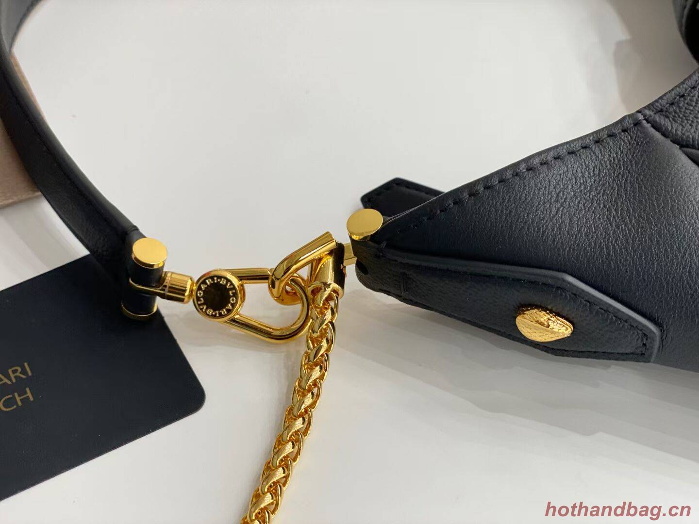 BVLGARI Shoulder Bag Calfskin Leather B281640 black BVLGARI Shoulder Bag Calfskin Leather B281640 black