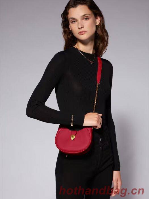 BVLGARI Shoulder Bag Calfskin Leather B281640 red BVLGARI Shoulder Bag Calfskin Leather B281640 red