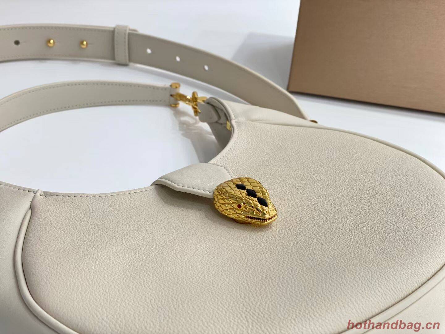BVLGARI Shoulder Bag Calfskin Leather B281640 white BVLGARI Shoulder Bag Calfskin Leather B281640 white