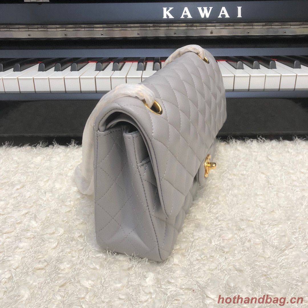 Chanel 2.55 Series Flap Bag Original Lambskin Leather 5024CF A01112 Grey Gold-Tone Chanel 2.55 Series Flap Bag Original Lambskin Leather 5024CF A01112 Grey Gold-Tone