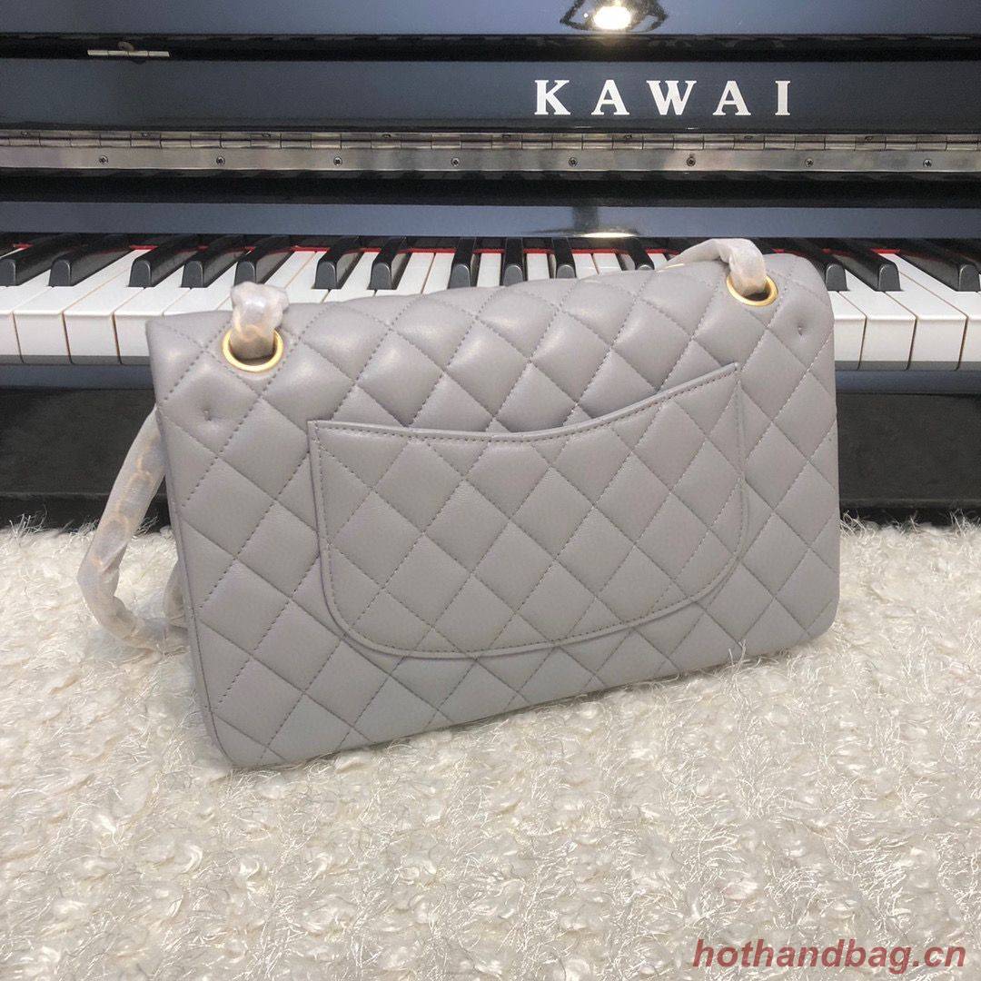 Chanel 2.55 Series Flap Bag Original Lambskin Leather 5024CF A01112 Grey Gold-Tone Chanel 2.55 Series Flap Bag Original Lambskin Leather 5024CF A01112 Grey Gold-Tone