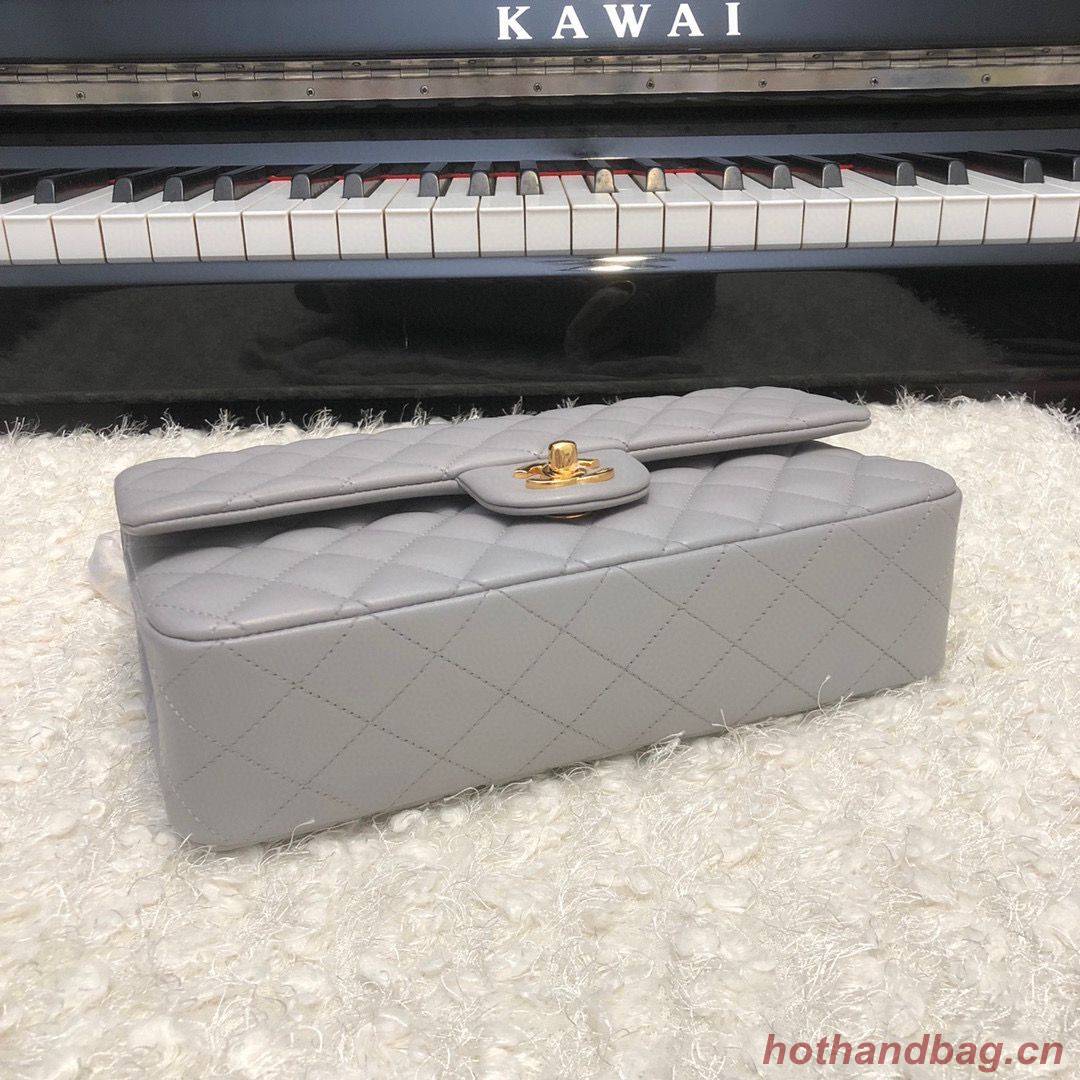 Chanel 2.55 Series Flap Bag Original Lambskin Leather 5024CF A01112 Grey Gold-Tone Chanel 2.55 Series Flap Bag Original Lambskin Leather 5024CF A01112 Grey Gold-Tone