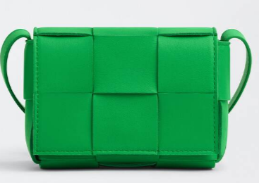 Bottega Veneta CASSETTE Mini intreccio leather cross-body bag 666688 Parakeet Bottega Veneta CASSETTE Mini intreccio leather cross-body bag 666688 Parakeet