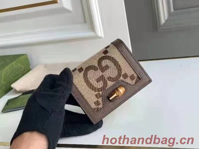 Gucci Diana jumbo GG card case 658244 brown