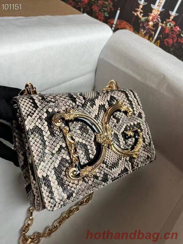 Dolce & Gabbana Origianl serpentine Leather Shoulder Bag 4006-2 brown Dolce & Gabbana Origianl serpentine Leather Shoulder Bag 4006-2 brown