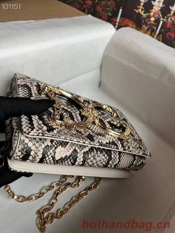 Dolce & Gabbana Origianl serpentine Leather Shoulder Bag 4006-2 brown Dolce & Gabbana Origianl serpentine Leather Shoulder Bag 4006-2 brown