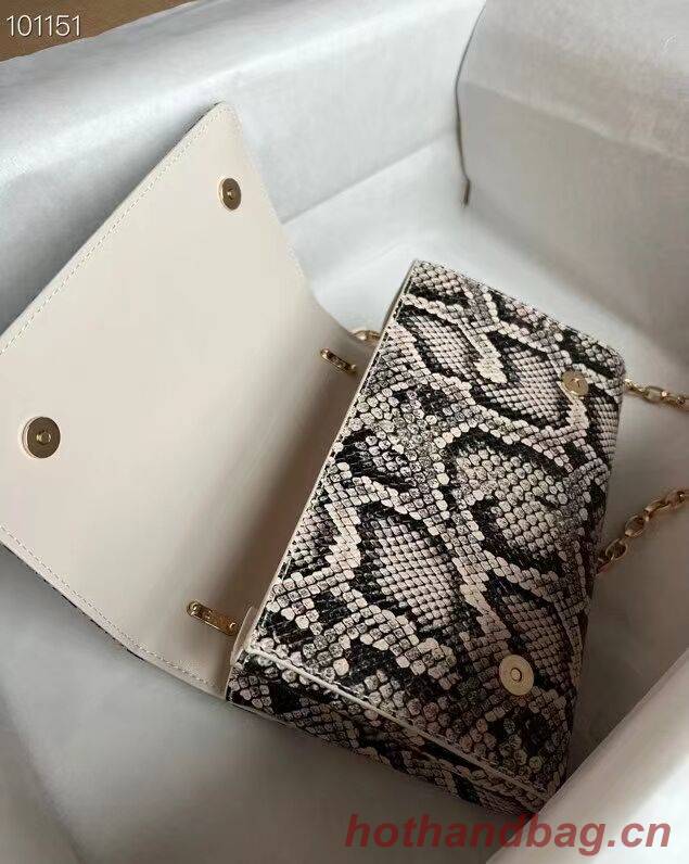 Dolce & Gabbana Origianl serpentine Leather Shoulder Bag 4006-2 brown Dolce & Gabbana Origianl serpentine Leather Shoulder Bag 4006-2 brown