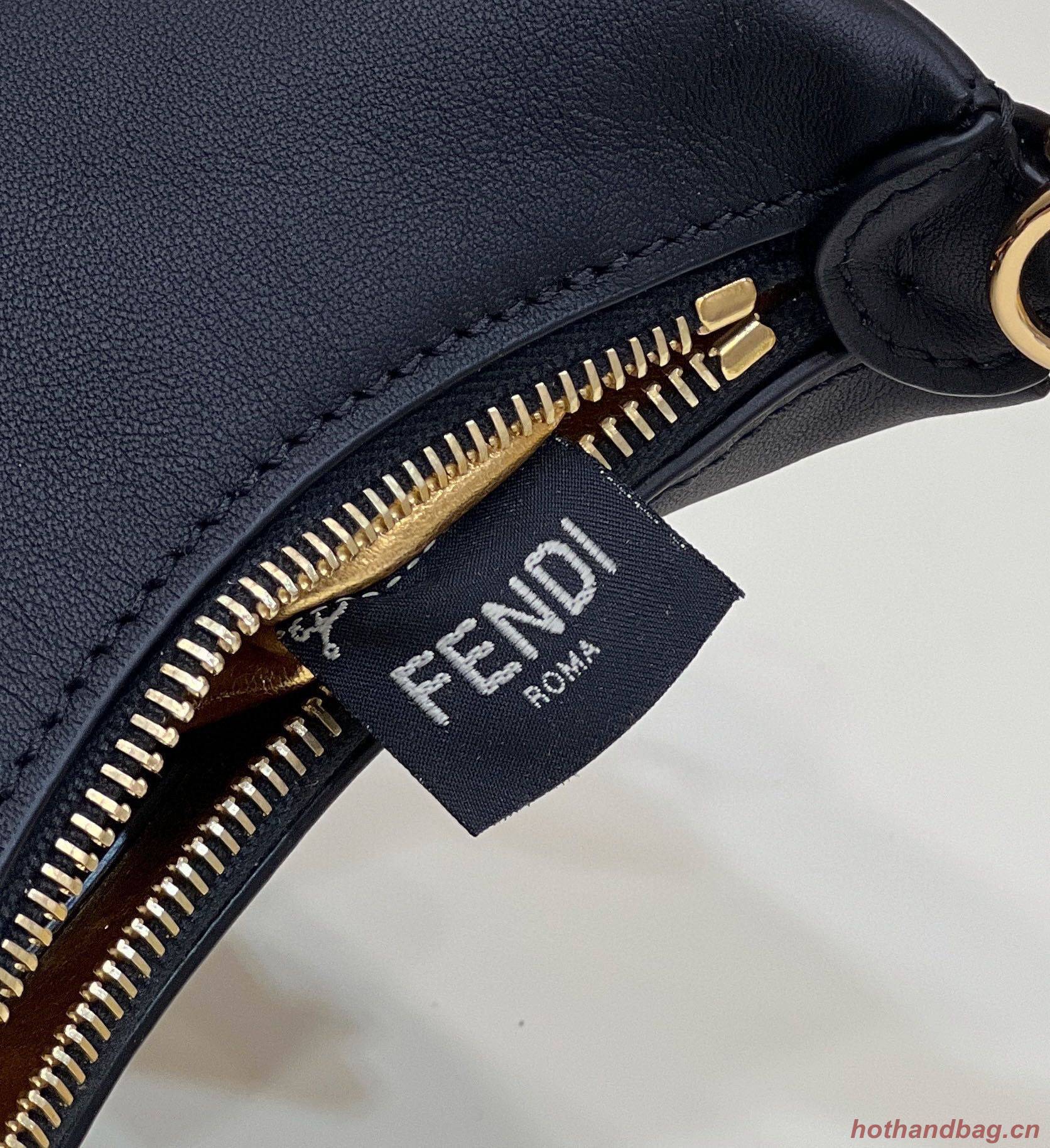 Fendi Praphy Original Leather Big FENDI Logo Mini Bag 80056S Black Fendi Praphy Original Leather Big FENDI Logo Mini Bag 80056S Black
