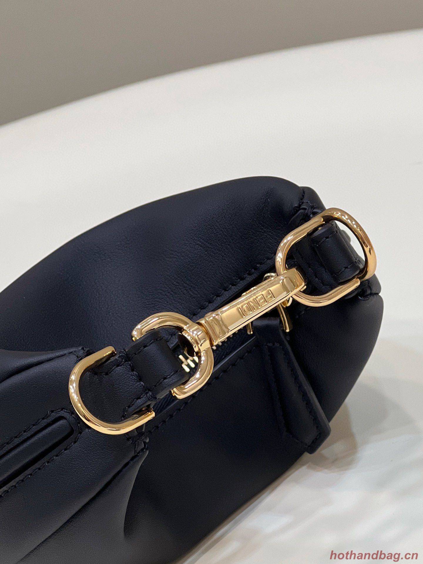 Fendi Praphy Original Leather Big FENDI Logo Mini Bag 80056S Black Fendi Praphy Original Leather Big FENDI Logo Mini Bag 80056S Black