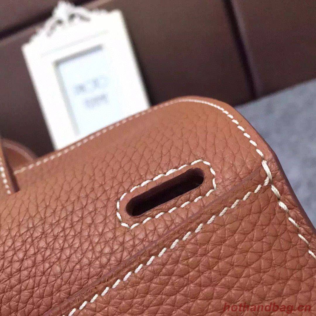 Hermes Halzan Togo Original Leather H3909 Brown Hermes Halzan Togo Original Leather H3909 Brown