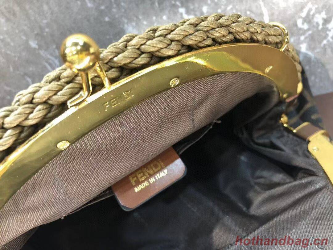 FENDI fabric bag F7641 brown FENDI fabric bag F7641 brown