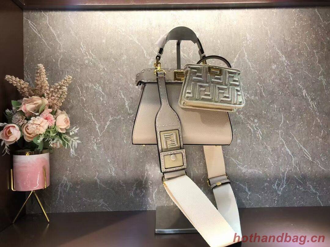 Fendi Peekaboo ISeeU Small leather bag F8636 Beige Fendi Peekaboo ISeeU Small leather bag F8636 Beige