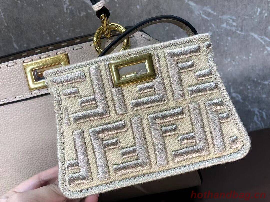 Fendi Peekaboo ISeeU Small leather bag F8636 Beige Fendi Peekaboo ISeeU Small leather bag F8636 Beige