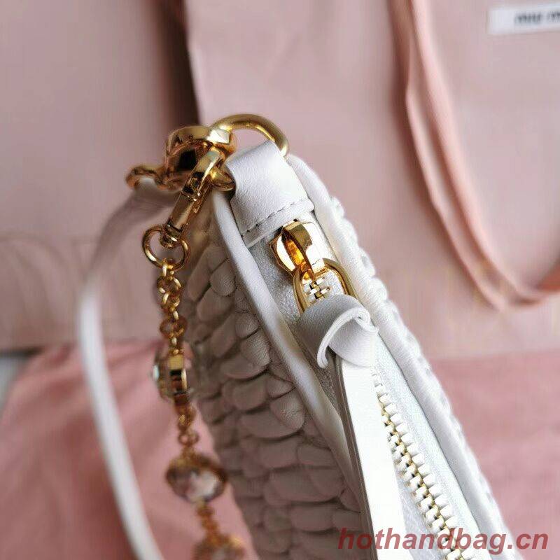 miu miu Matelasse Nappa Leather Shoulder Bag 6BH225 white miu miu Matelasse Nappa Leather Shoulder Bag 6BH225 white