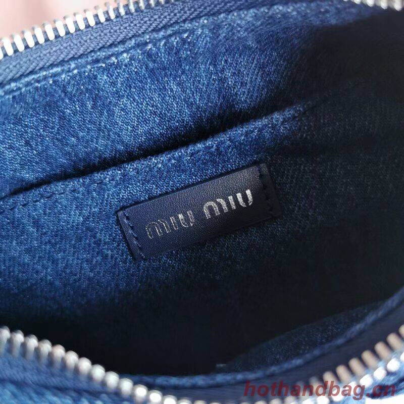 miu miu Matelasse Nappa Leather small Shoulder Bag 6HH212 blue miu miu Matelasse Nappa Leather small Shoulder Bag 6HH212 blue