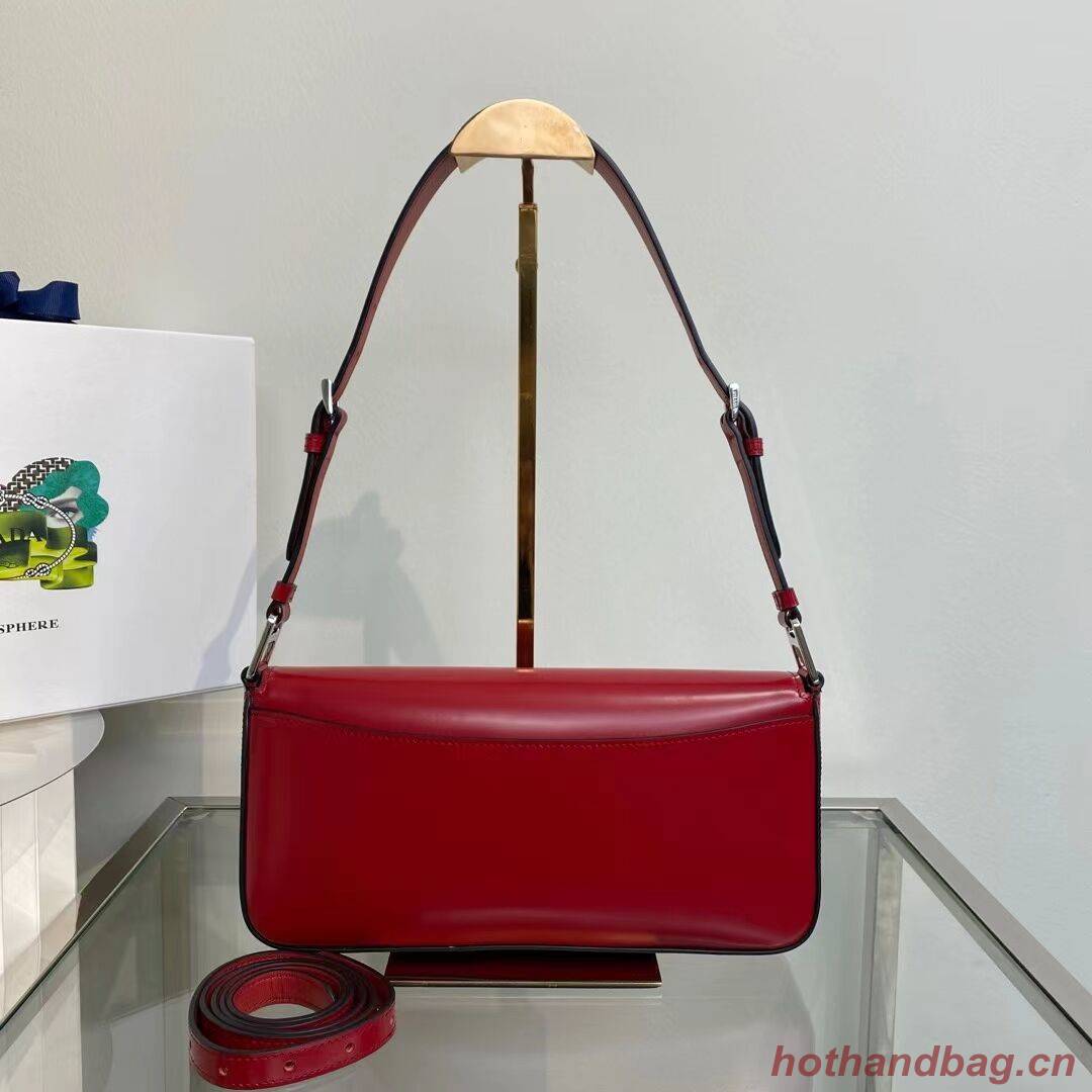 Prada Brushed leather Femme bag 1BD323 red