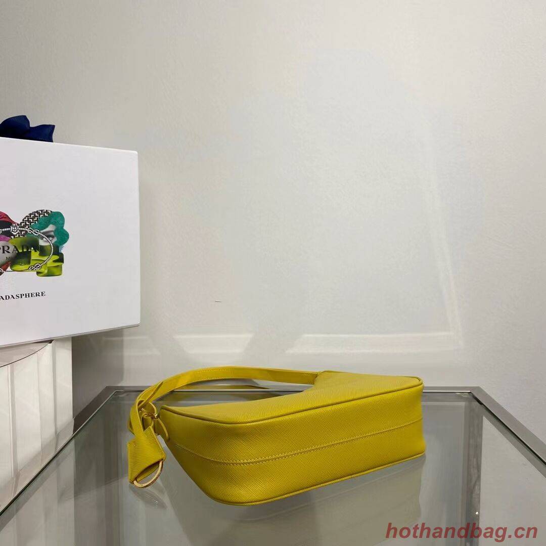 Prada Small Saffiano leather shoulder bag 1BD330 yellow Prada Small Saffiano leather shoulder bag 1BD330 yellow