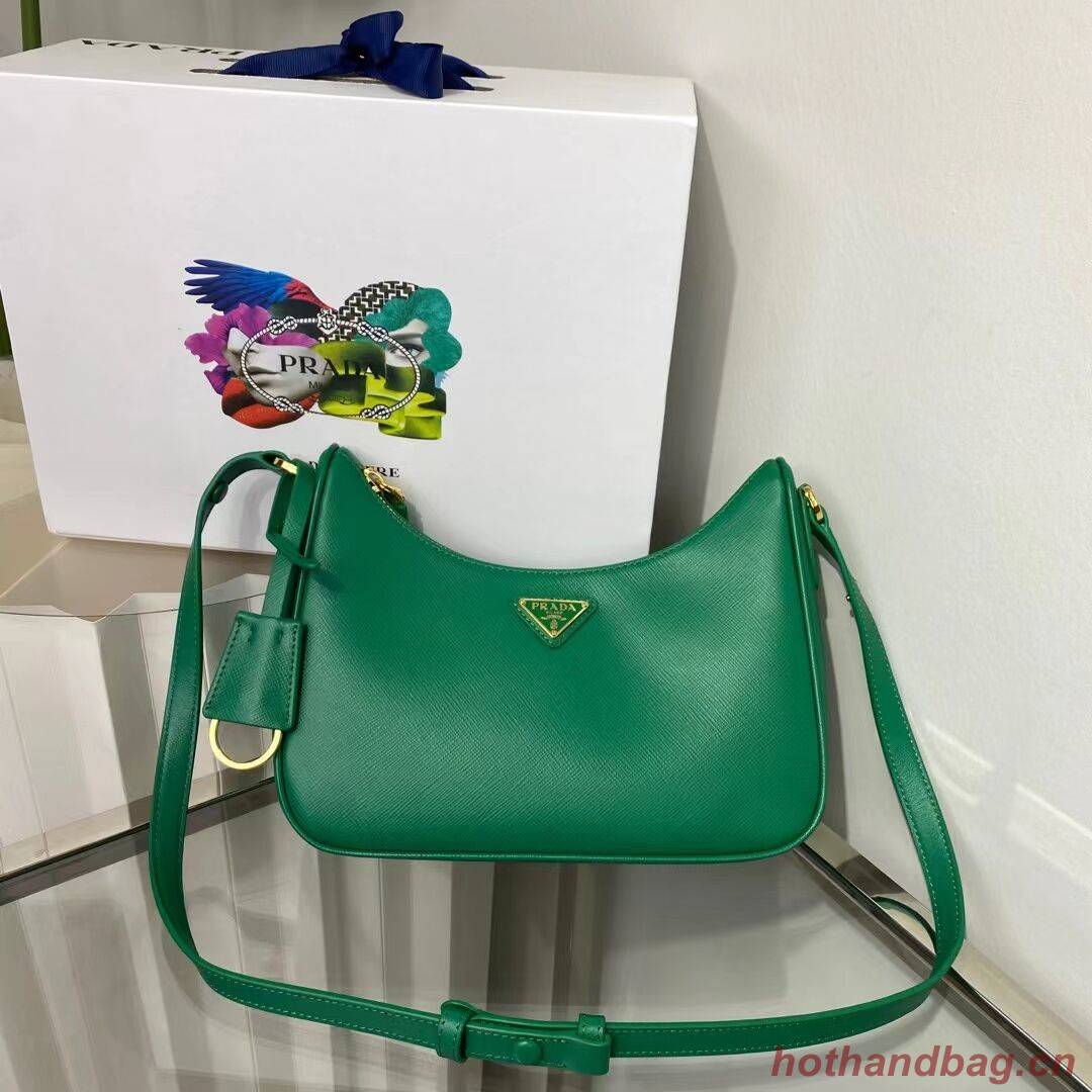 Prada Small Saffiano leather shoulder bag 1BD330 green Prada Small Saffiano leather shoulder bag 1BD330 green