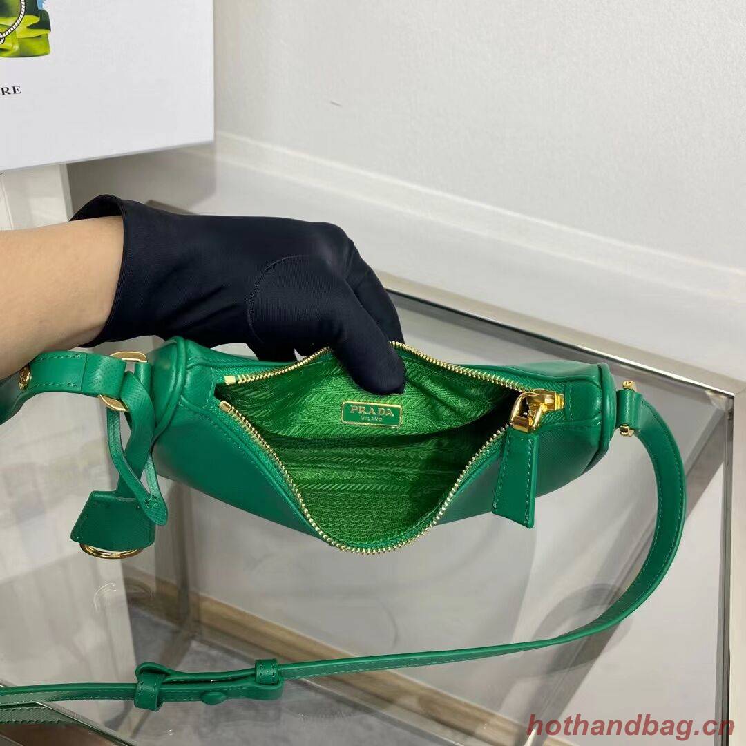 Prada Small Saffiano leather shoulder bag 1BD330 green Prada Small Saffiano leather shoulder bag 1BD330 green
