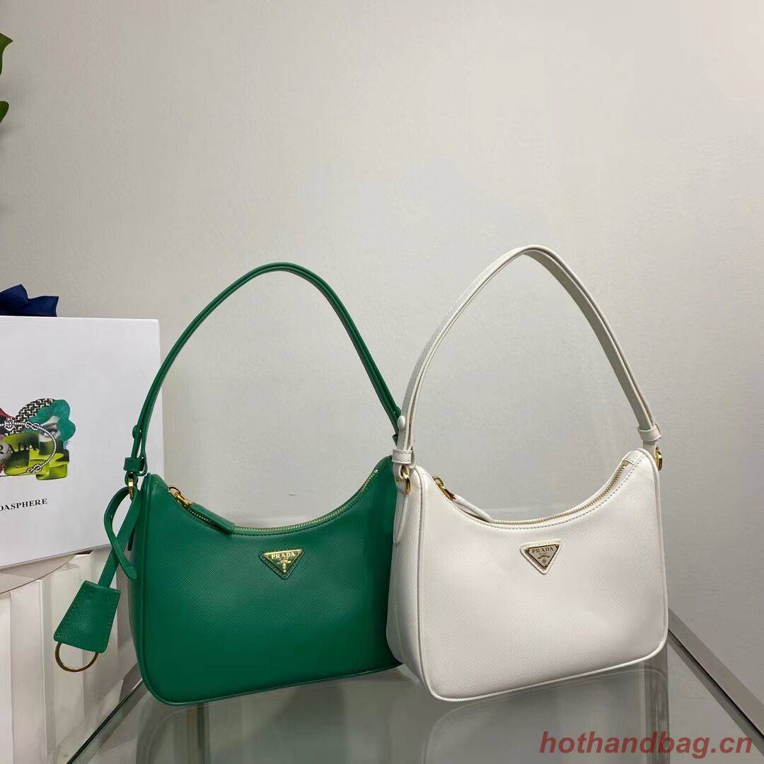 Prada Small Saffiano leather shoulder bag 1BD330 green Prada Small Saffiano leather shoulder bag 1BD330 green