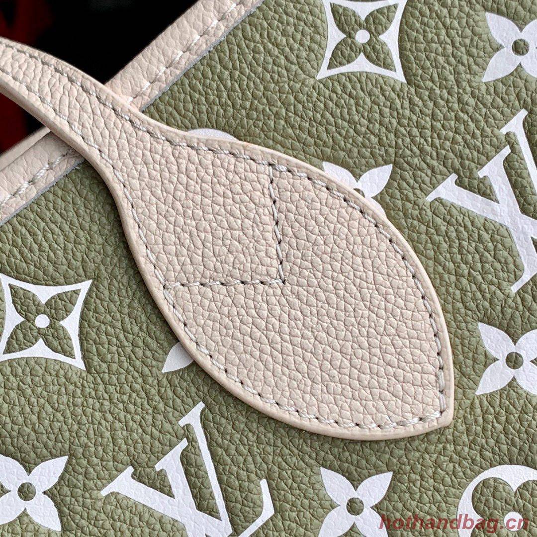 Louis Vuitton Monogram Empreinte NEVERFULL MM M46102 Green&Gray Louis Vuitton Monogram Empreinte NEVERFULL MM M46102 Green&Gray