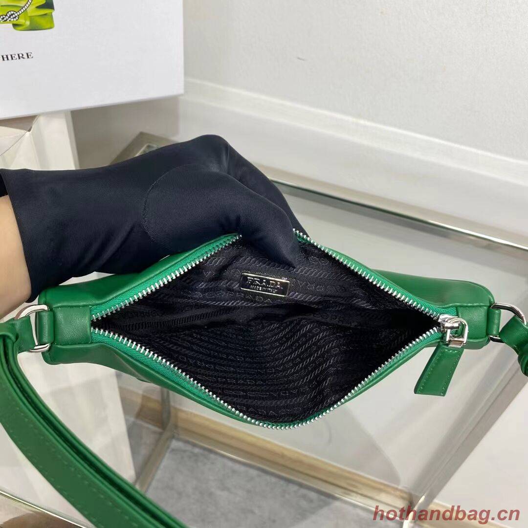 Prada Padded nappa leather handbag 1BE003 green Prada Padded nappa leather handbag 1BE003 green