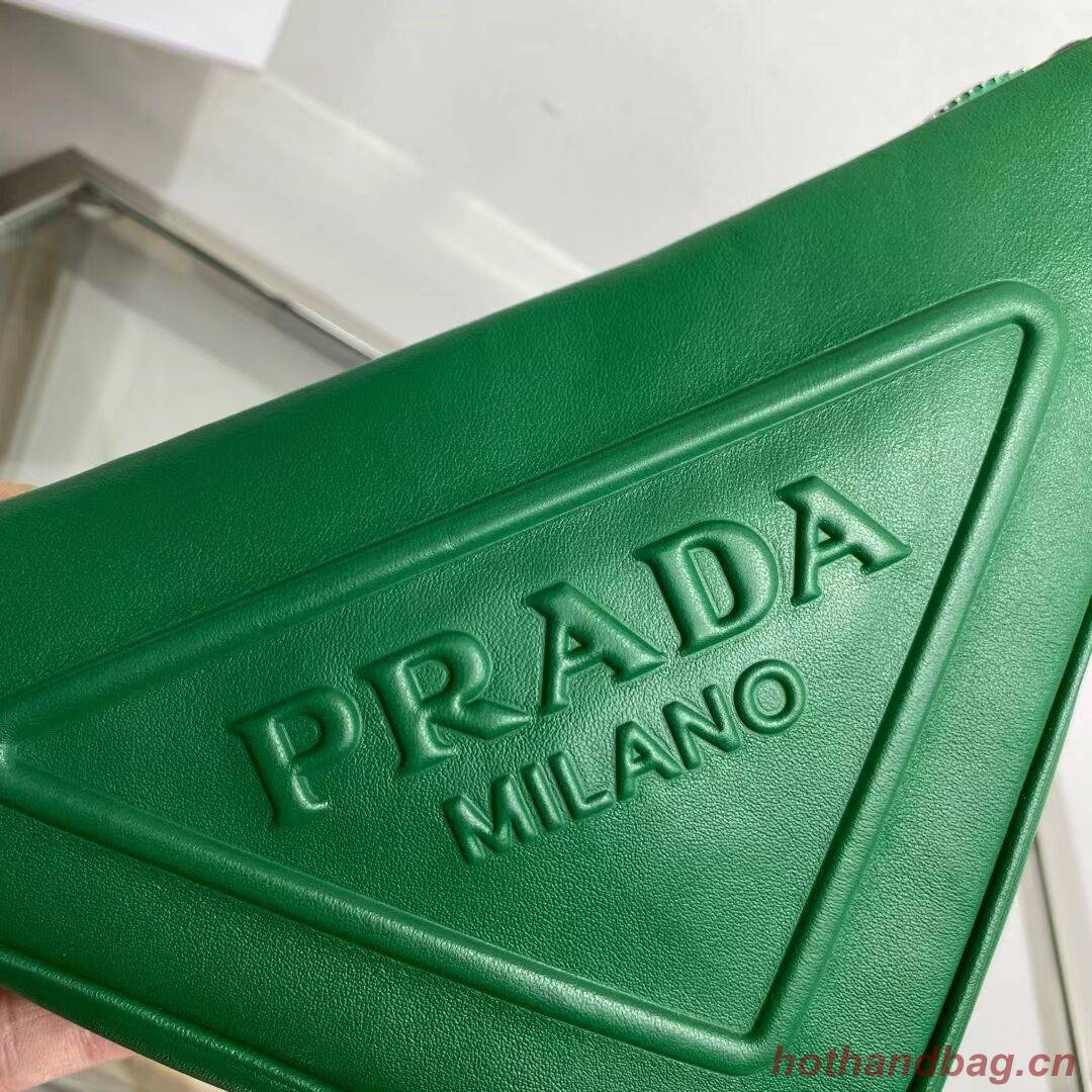 Prada Padded nappa leather handbag 1BE003 green Prada Padded nappa leather handbag 1BE003 green
