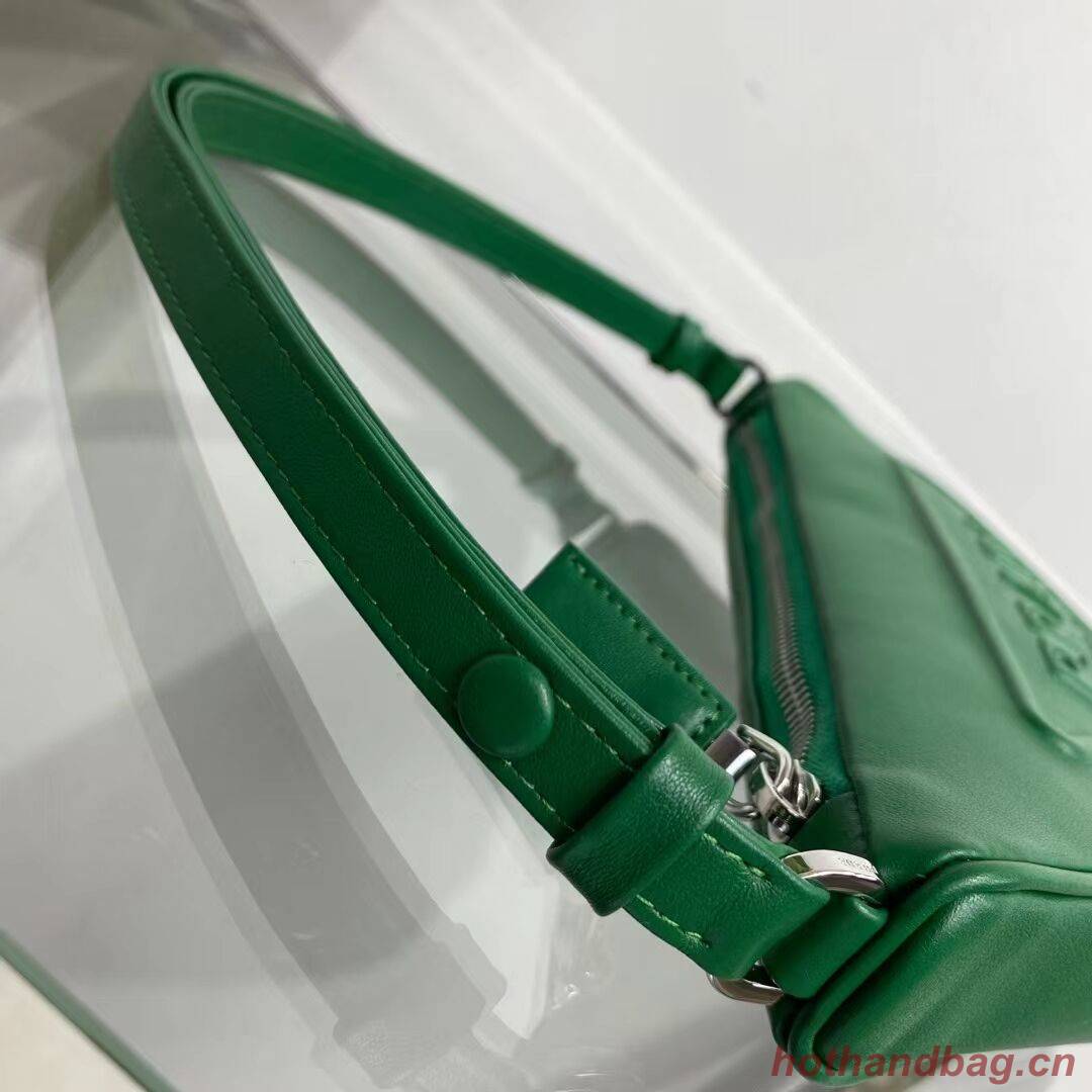 Prada Padded nappa leather handbag 1BE003 green Prada Padded nappa leather handbag 1BE003 green