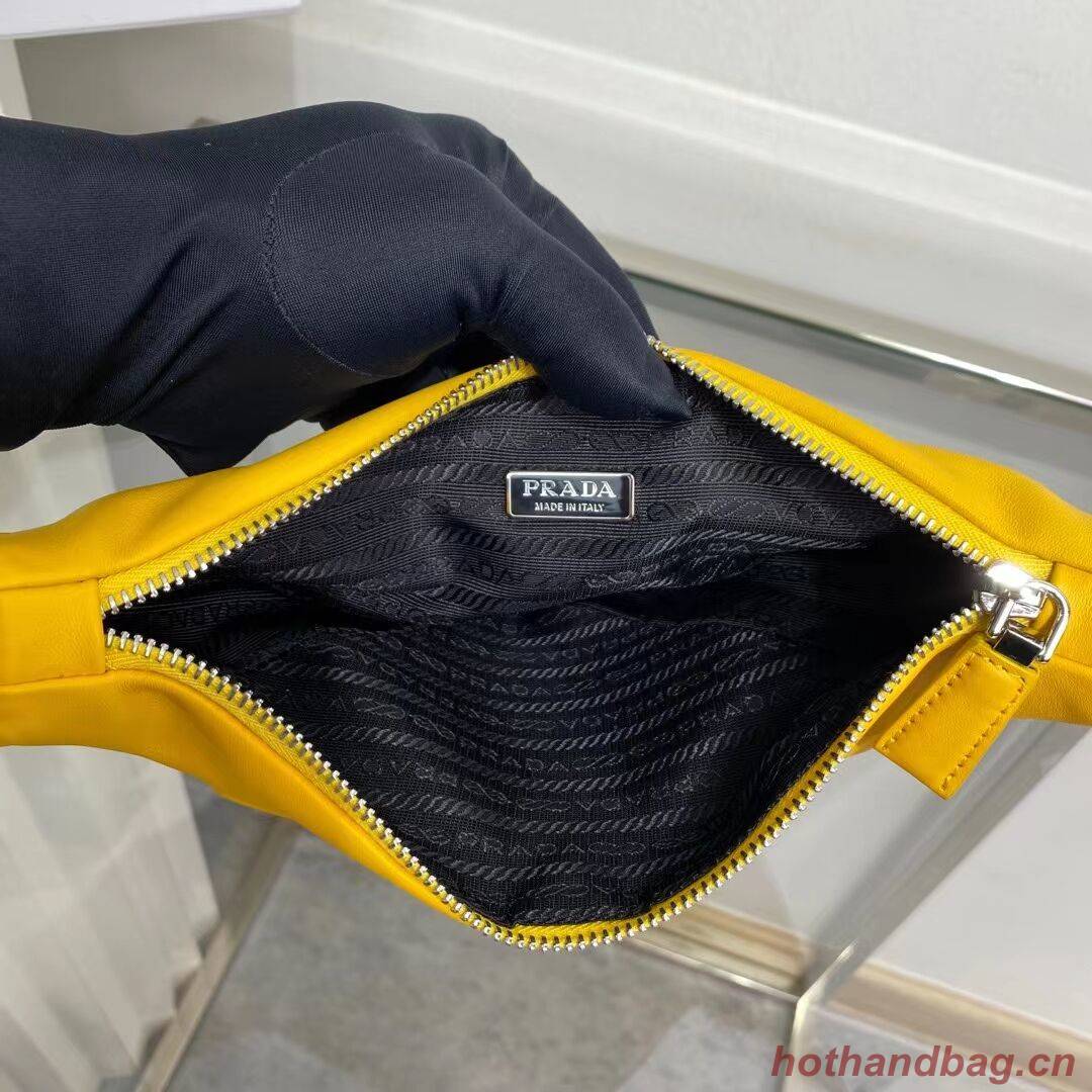 Prada Padded nappa leather handbag 1BE003 yellow Prada Padded nappa leather handbag 1BE003 yellow