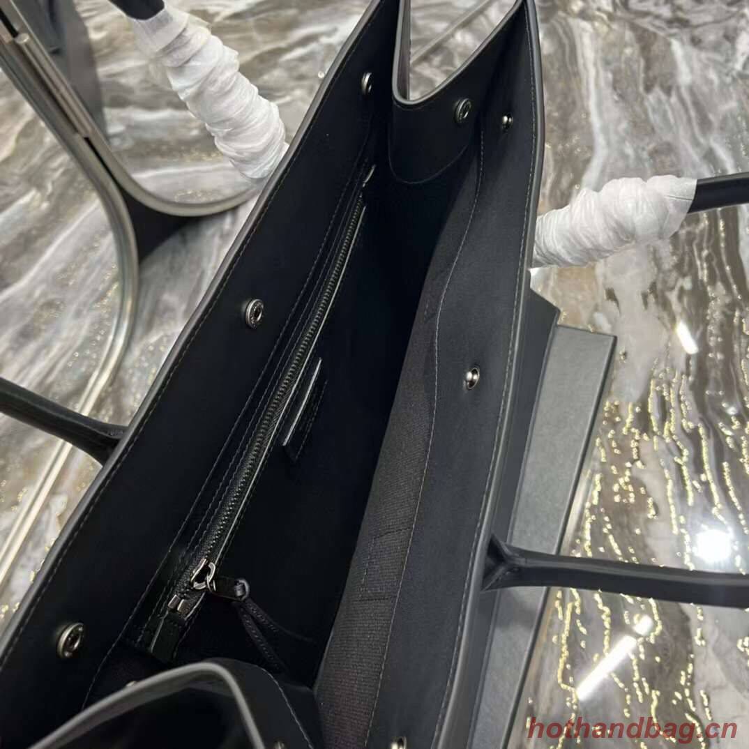Yves Saint Laurent Calf leather shopping bag Y677481 black Yves Saint Laurent Calf leather shopping bag Y677481 black
